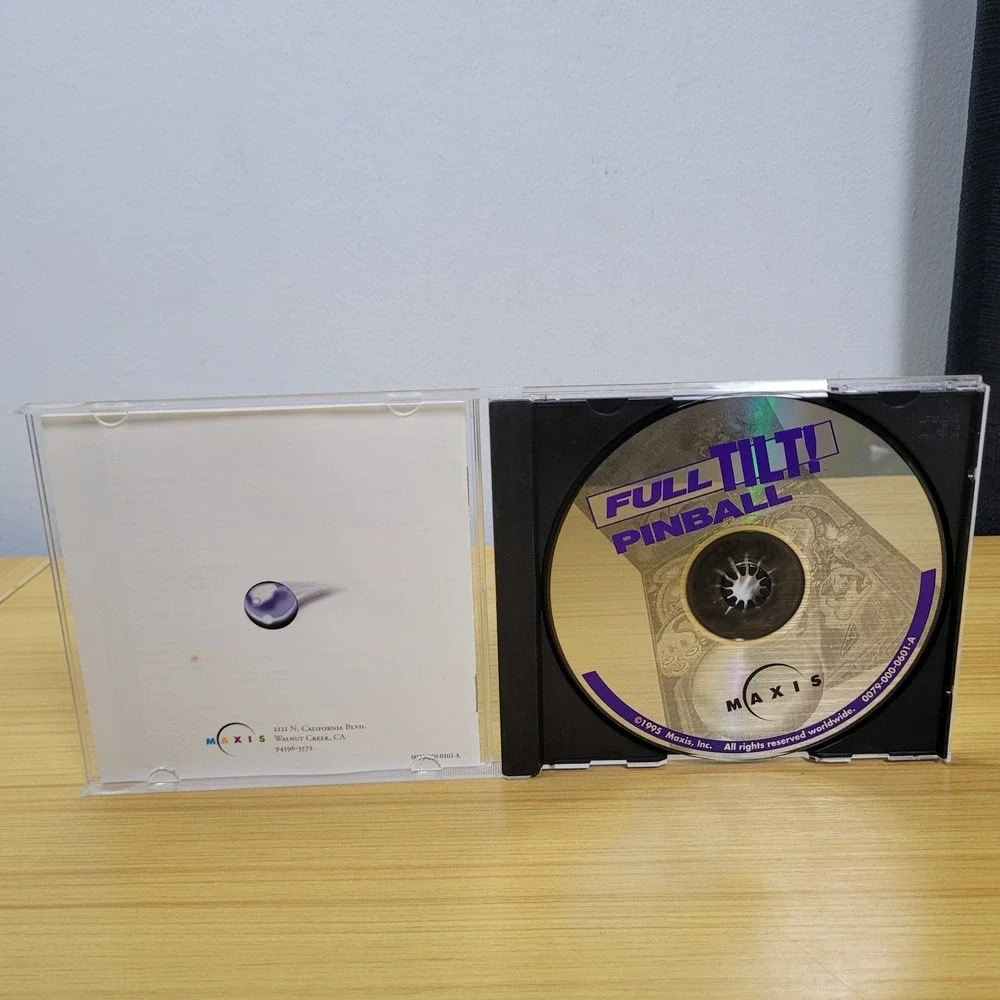 FULL TILT Pinball 1995 Vintage PC CD-ROM Video Game Maxis Windows 3.1/95 MAC VGC